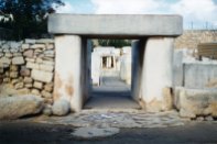 Entrance to Tarxien - this temple complexcan be found in the suburbs of Valetta.
