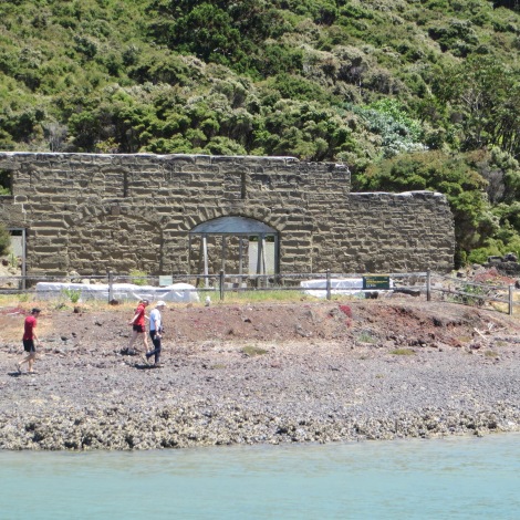 The remains of the smelting works at Bon Accord Harbour.