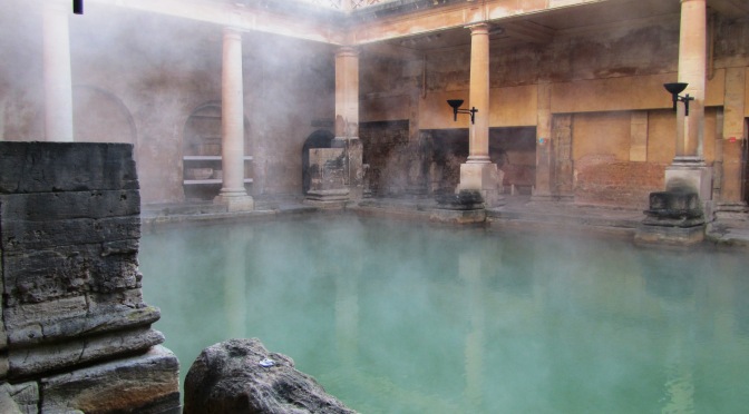 Some Photos from Roman Baths in Bath (and why it inspired me to write “A Roman Moon”)